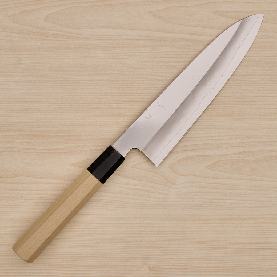Hitohira Kikuchiyo Kyuzo Silver #3 Migaki Gyuto 210mm Ho Wood Handle