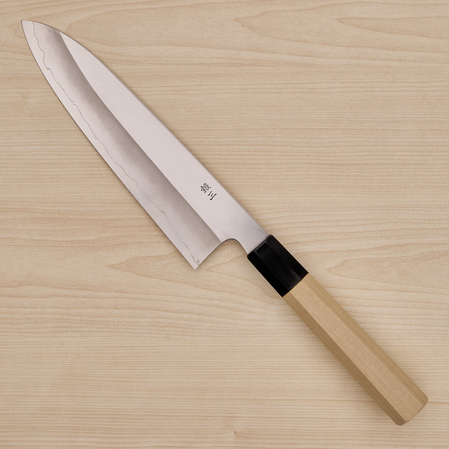 Hitohira Kikuchiyo Kyuzo Silver #3 Migaki Gyuto 210mm Ho Wood Handle