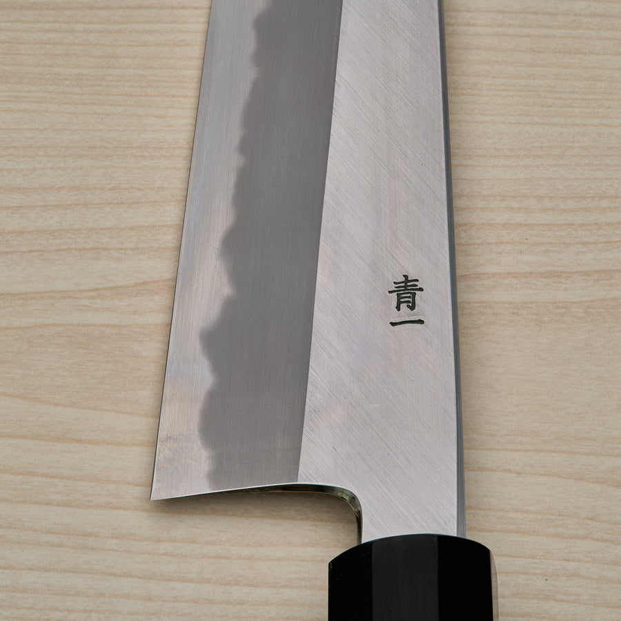 Hitohira Tanaka Kyuzo Blue #1 Migaki Gyuto 210mm Ziricote Handle