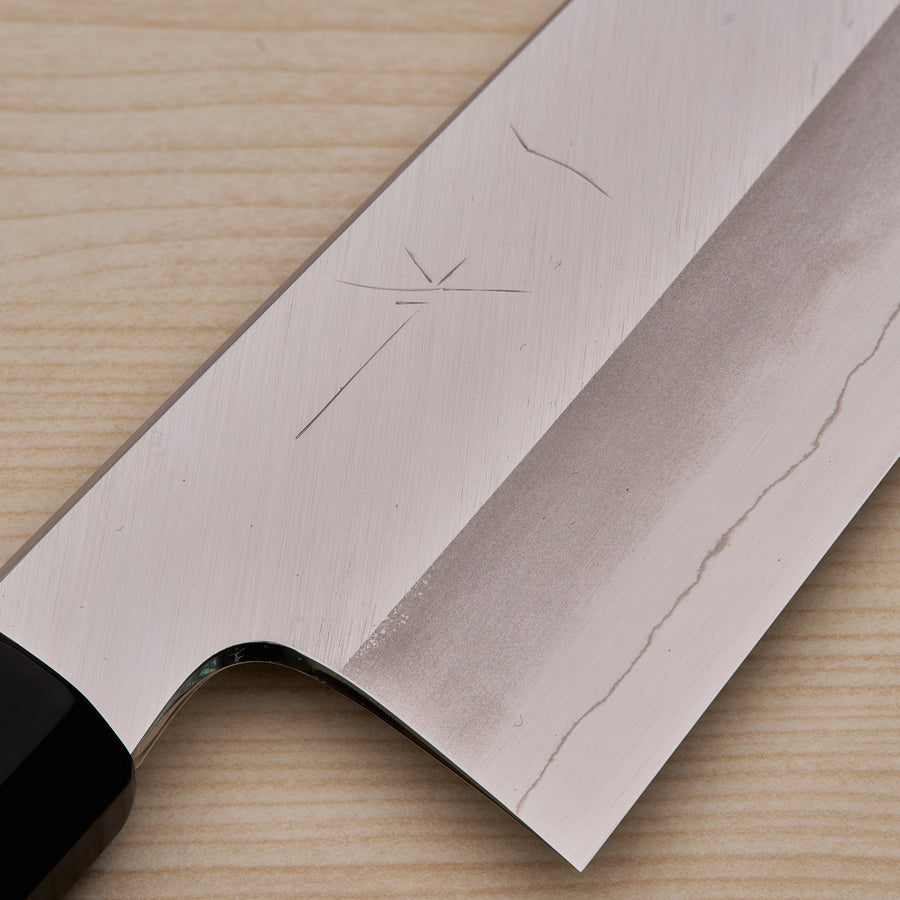 Hitohira Kikuchiyo Kyuzo Silver #3 Migaki Gyuto 210mm Ebony Handle