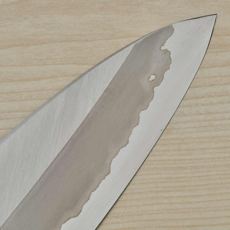 Hitohira Togashi Blue #1 Stainless Clad Migaki Gyuto 210mm Taihei Makassar Ebony Handle