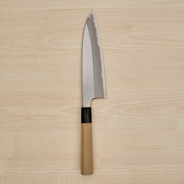 Hitohira Togashi White #1 Stainless Clad Migaki Gyuto 210mm Ho Wood Handle