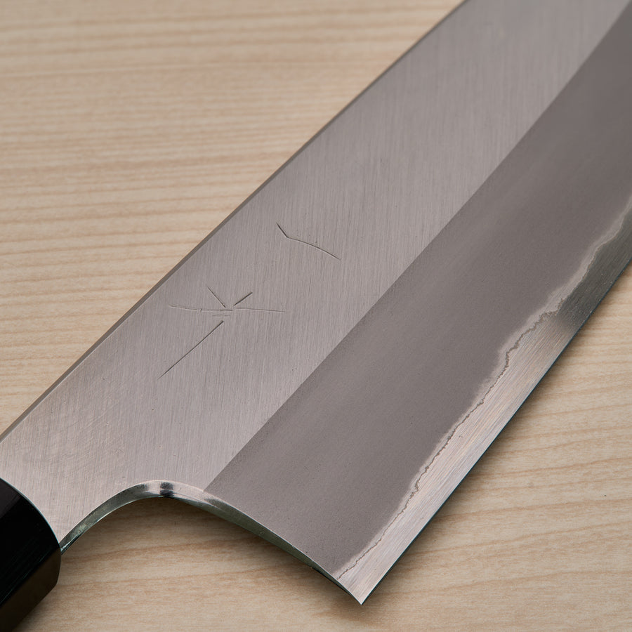 Hitohira Togashi White #1 Stainless Clad Migaki Gyuto 210mm Ho Wood Handle