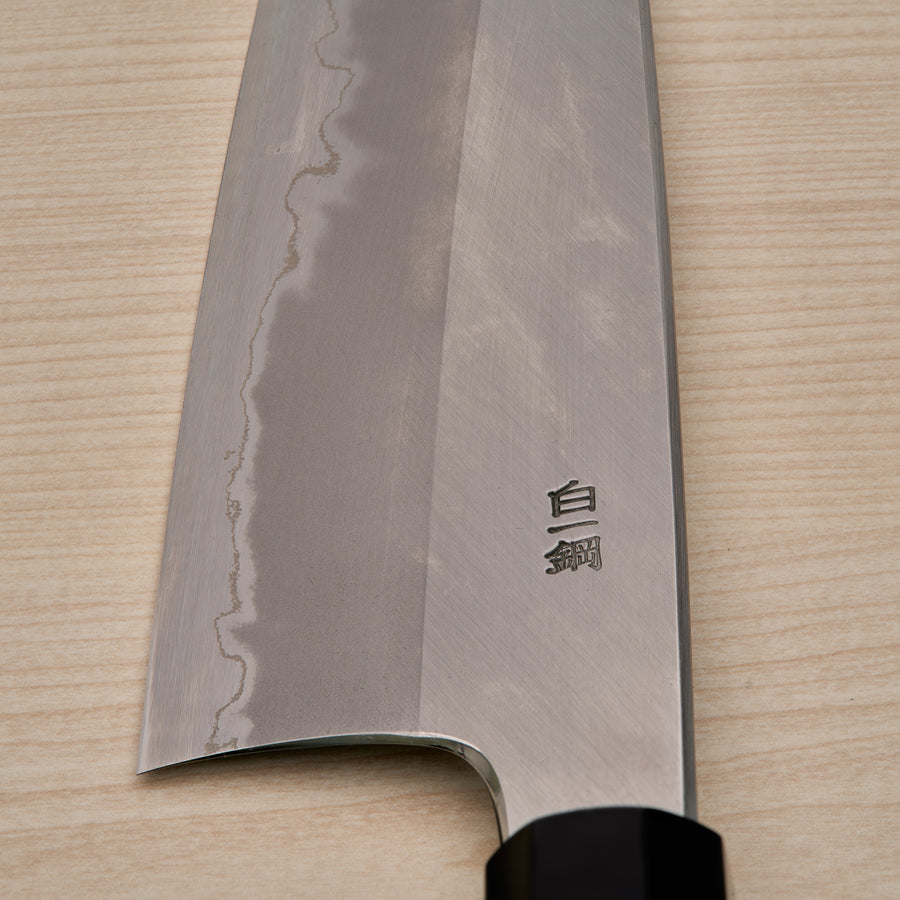 Hitohira Togashi White #1 Stainless Clad Migaki Gyuto 210mm Ho Wood Handle