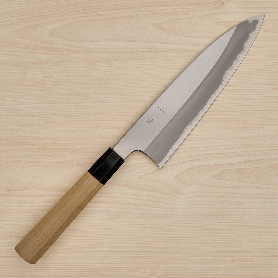Hitohira Togashi White #1 Stainless Clad Migaki Gyuto 210mm Ho Wood Handle