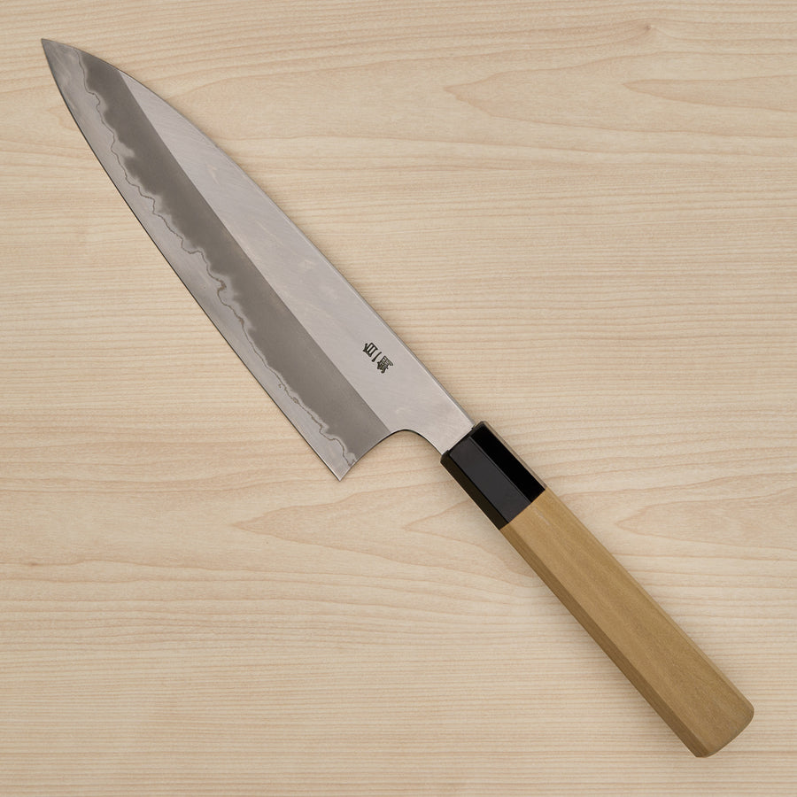 Hitohira Togashi White #1 Stainless Clad Migaki Gyuto 210mm Ho Wood Handle