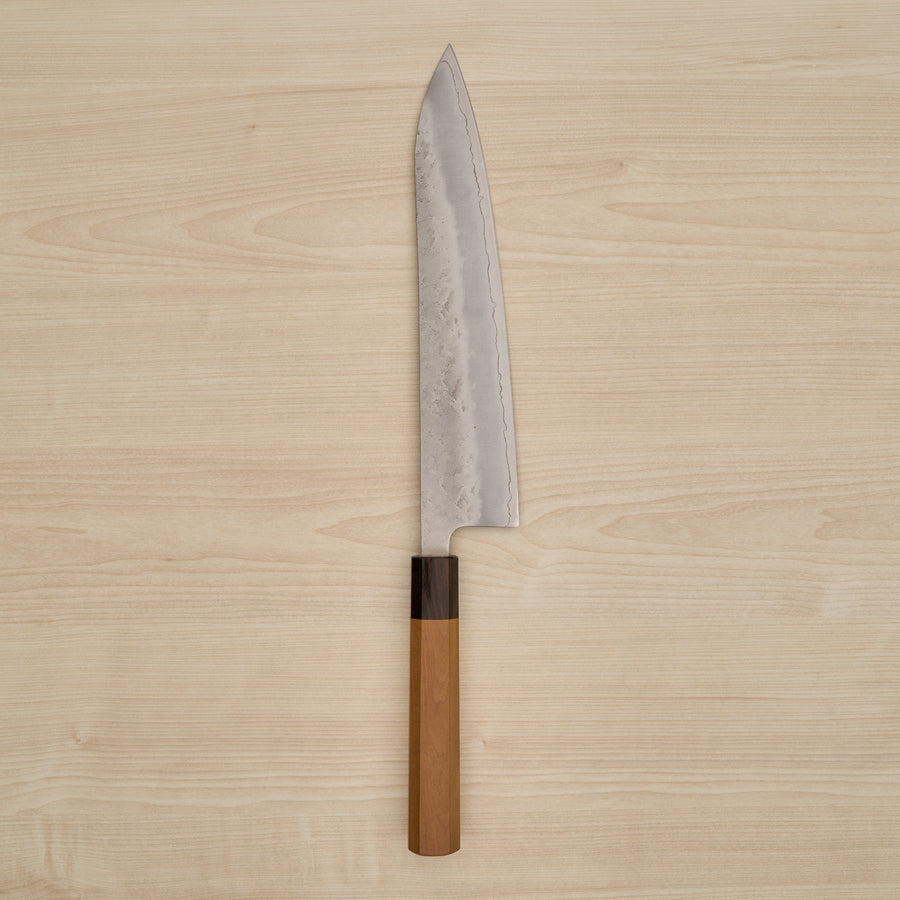 Hitohira Futana S3 Nashiji Gyuto 240mm Cherry Wood Handle
