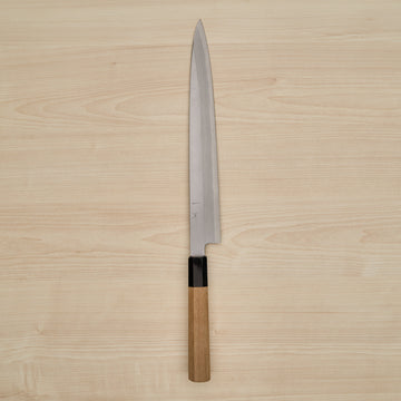 Hitohira Kikuchiyo Manzo Blue #2 Yanagiba 270mm Ho Wood Handle