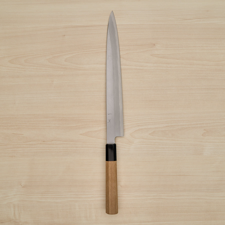 Hitohira Kikuchiyo Manzo Blue #2 Yanagiba 270mm Ho Wood Handle