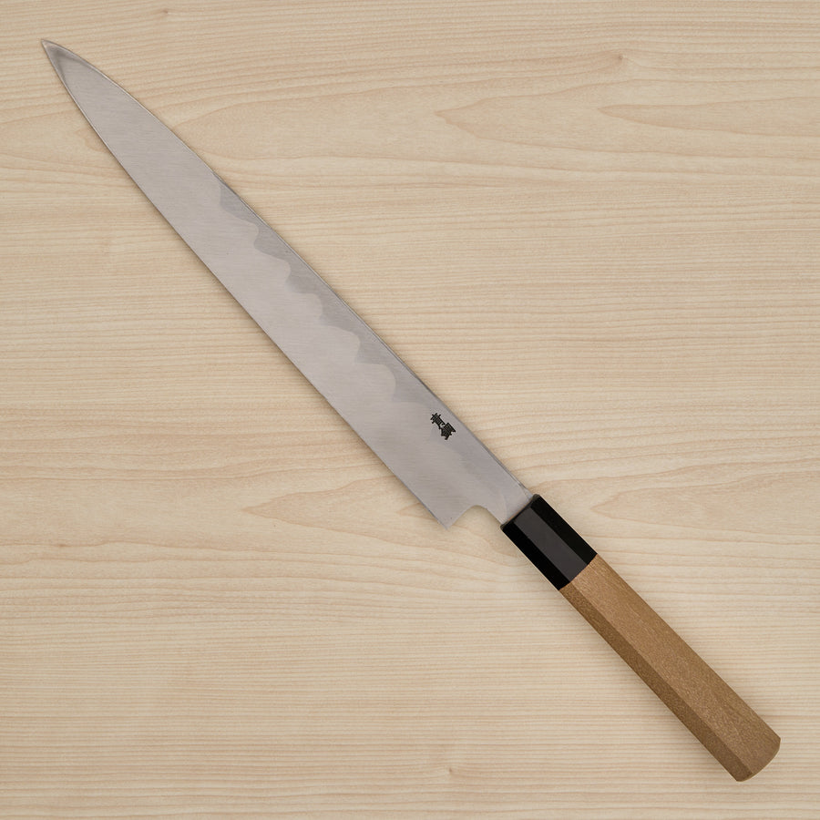 Hitohira Kikuchiyo Manzo Blue #2 Yanagiba 270mm Ho Wood Handle
