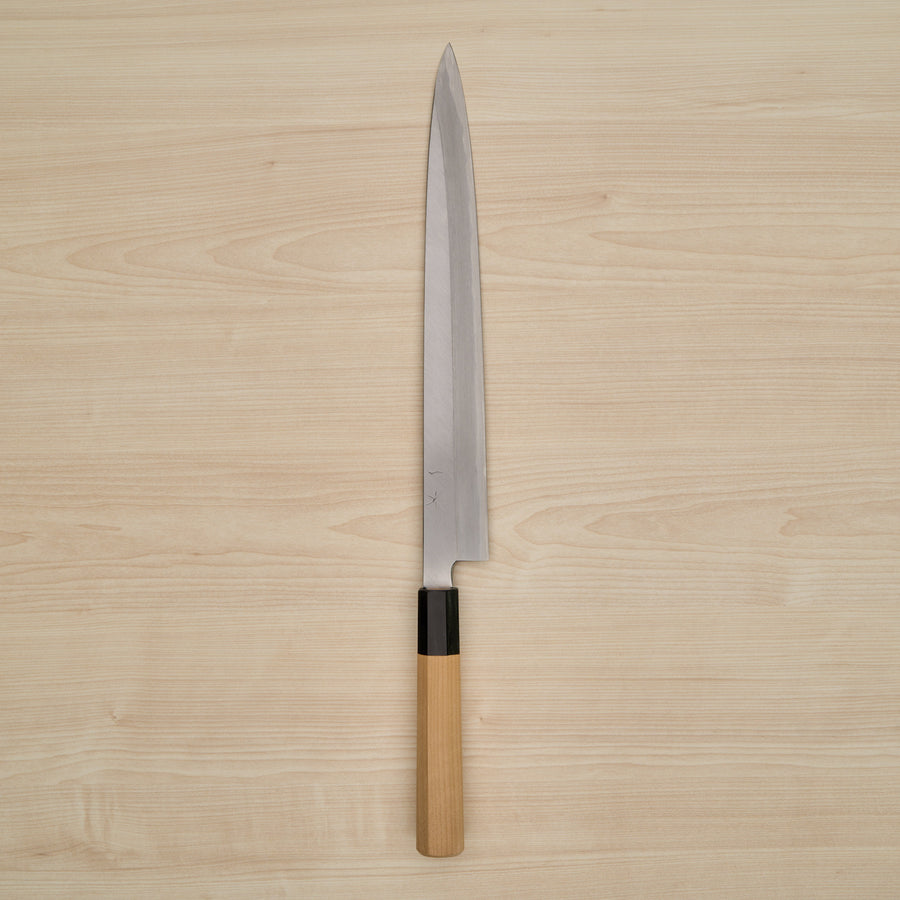 Hitohira Kikuchiyo Manzo Blue #2 Yanagiba 300mm Ho Wood Handle