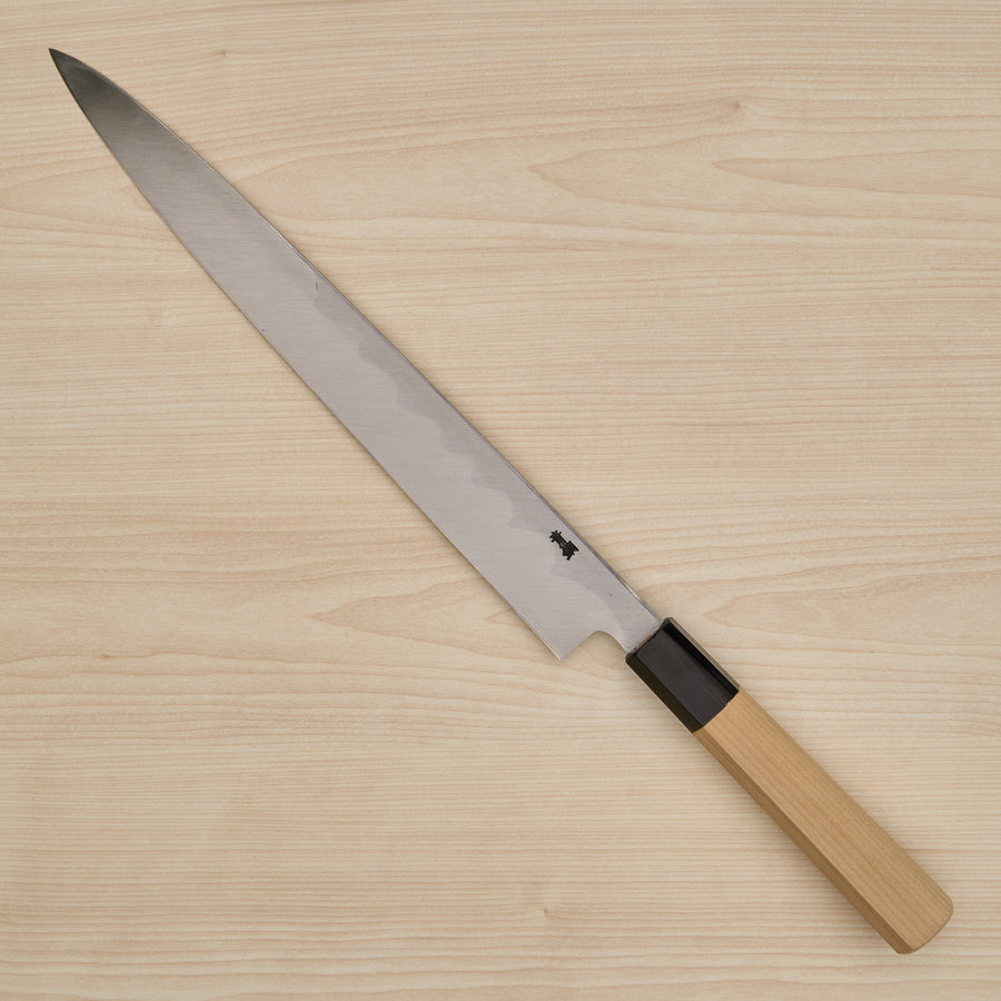 Hitohira Kikuchiyo Manzo Blue #2 Yanagiba 300mm Ho Wood Handle