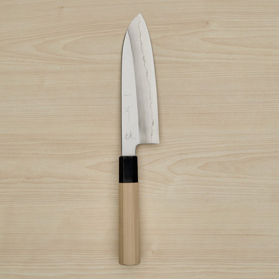 Hitohira Kikuchiyo Ren Silver #3 Santoku 180mm Ho Wood Handle