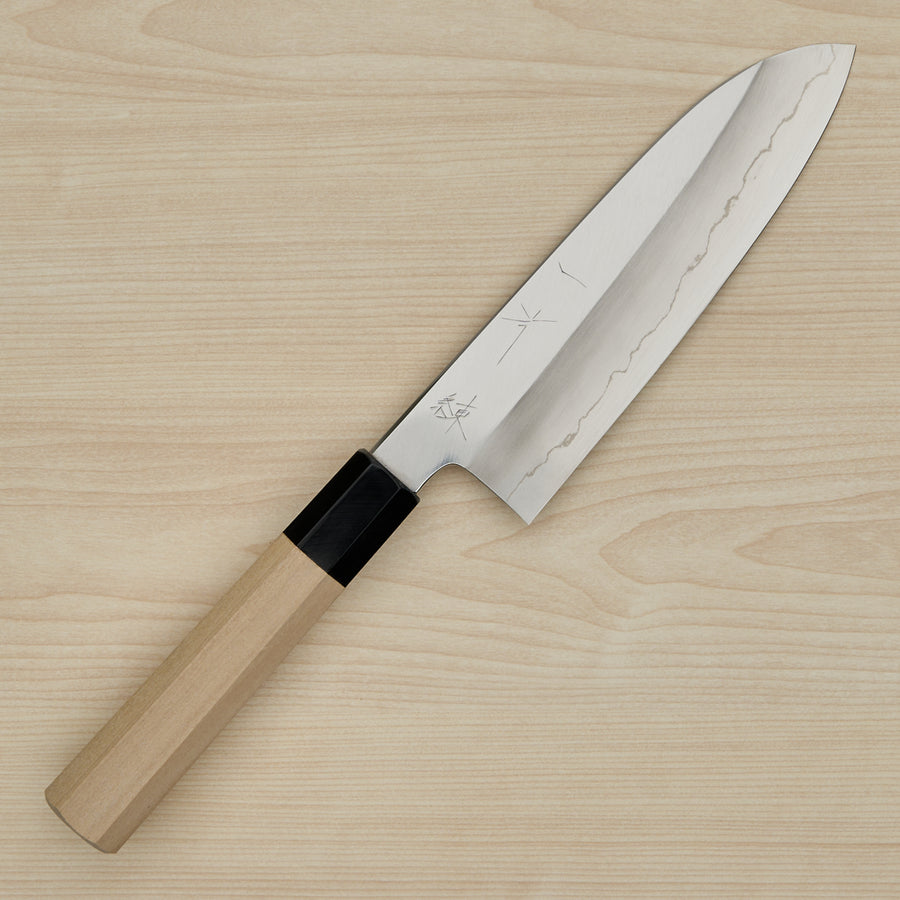 Hitohira Kikuchiyo Ren Silver #3 Santoku 180mm Ho Wood Handle