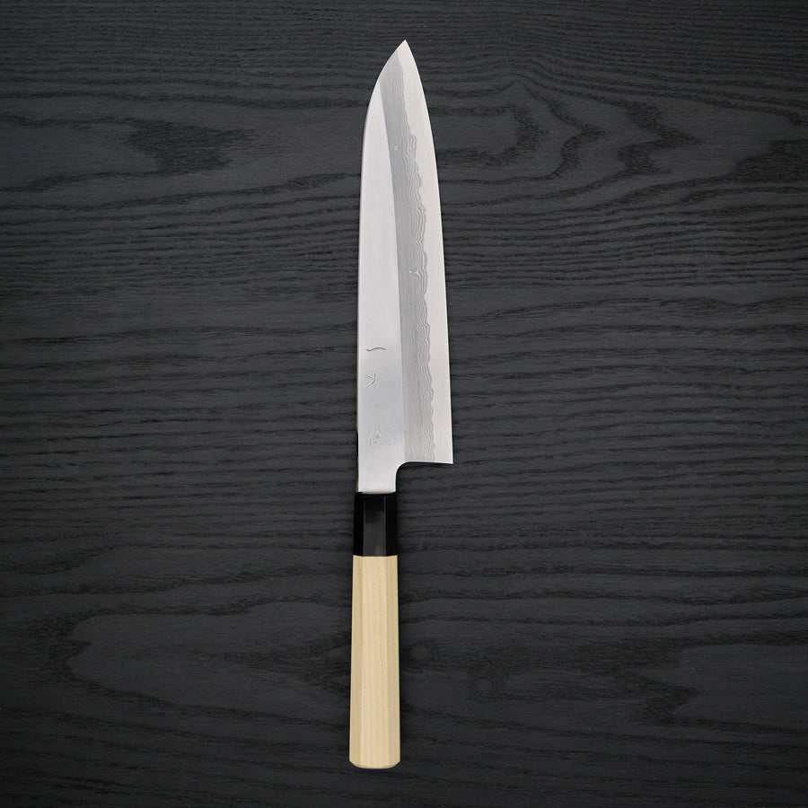 Hitohira Gorobei Ren White #2 Damascus Gyuto 240mm Ho Wood Handle