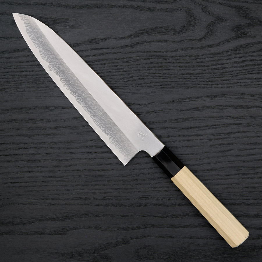 Hitohira Gorobei Ren White #2 Damascus Gyuto 240mm Ho Wood Handle