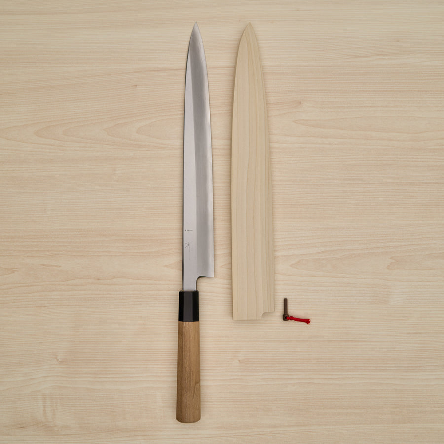 Hitohira Kikuchiyo Rikichi Silver #3 Yanagiba 300mm Ho Wood Handle