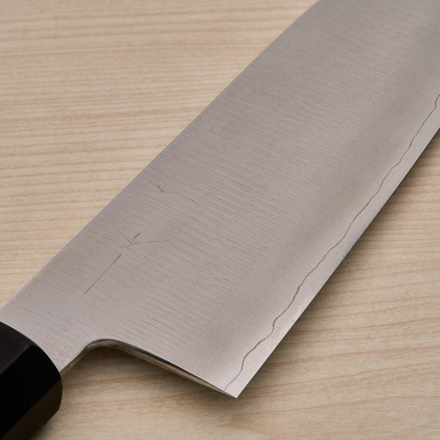 Hitohira Kikuchiyo Gosaku Silver #3 Santoku 170mm Olivewood Handle