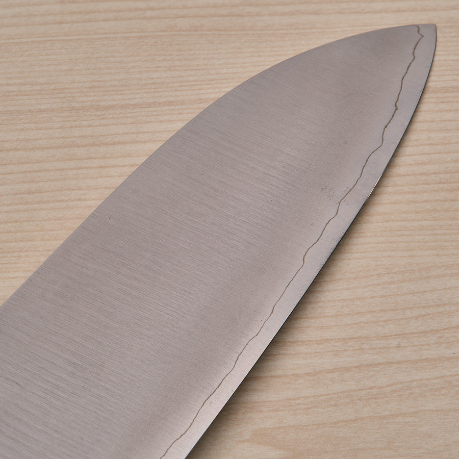 Hitohira Kikuchiyo Gosaku Silver #3 Santoku 170mm Olivewood Handle