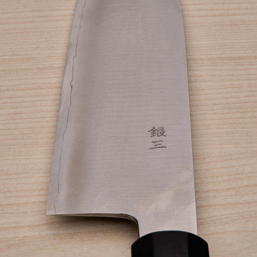 Hitohira Kikuchiyo Gosaku Silver #3 Santoku 170mm Olivewood Handle