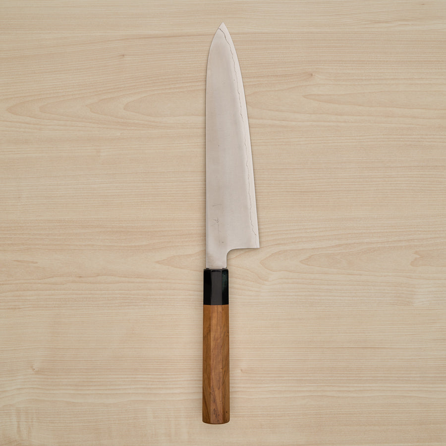 Hitohira Kikuchiyo Gosaku Silver #3 Gyuto 240mm Olivewood Handle