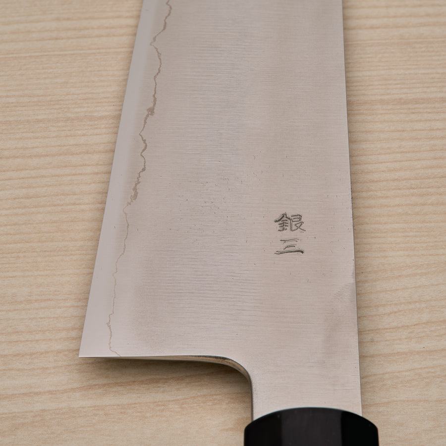 Hitohira Kikuchiyo Gosaku Silver #3 Gyuto 240mm Olivewood Handle