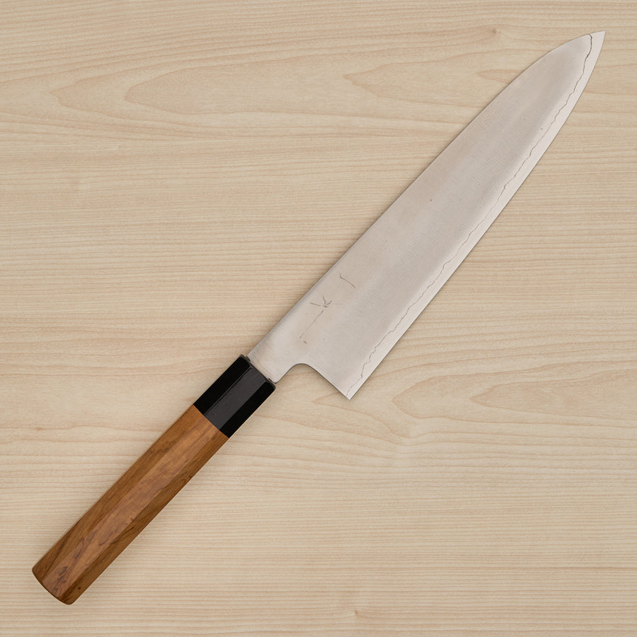 Hitohira Kikuchiyo Gosaku Silver #3 Gyuto 240mm Olivewood Handle