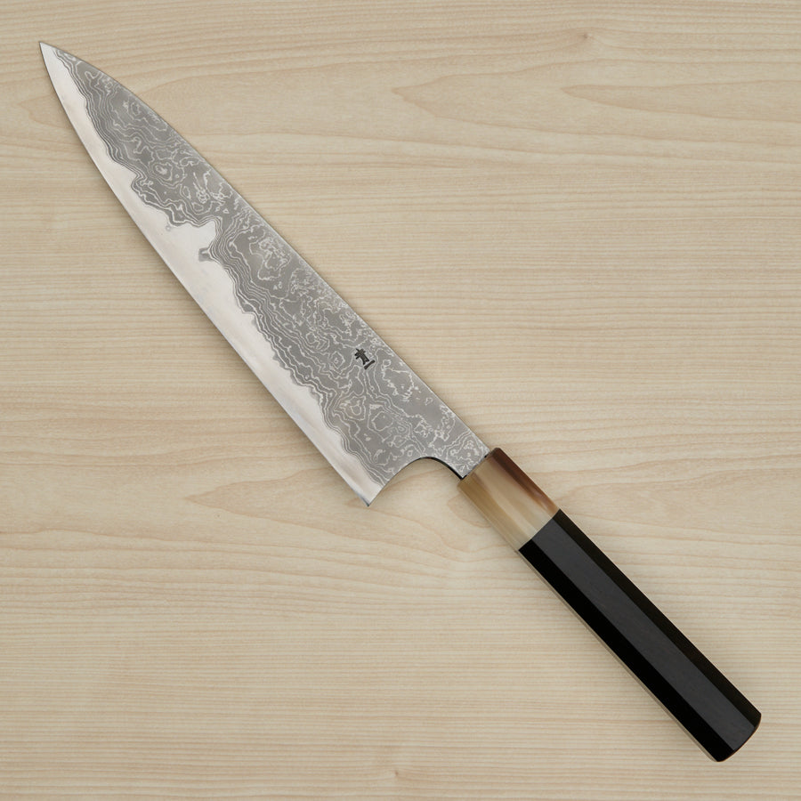 Hitohira Tanaka Yohei Blue #1 Damascus Gyuto 240mm Taihei Makassar Ebony