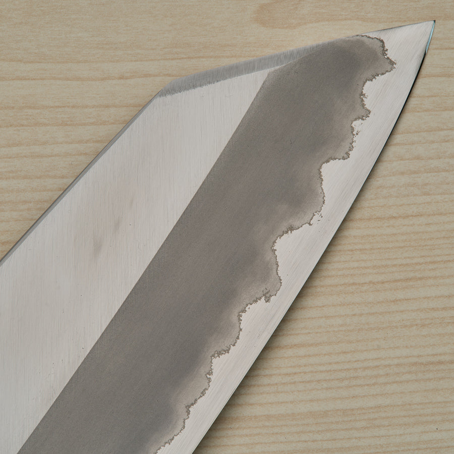 Hitohira Togashi White #1 Stainless Clad Bunka 180mm Ho Wood Handle