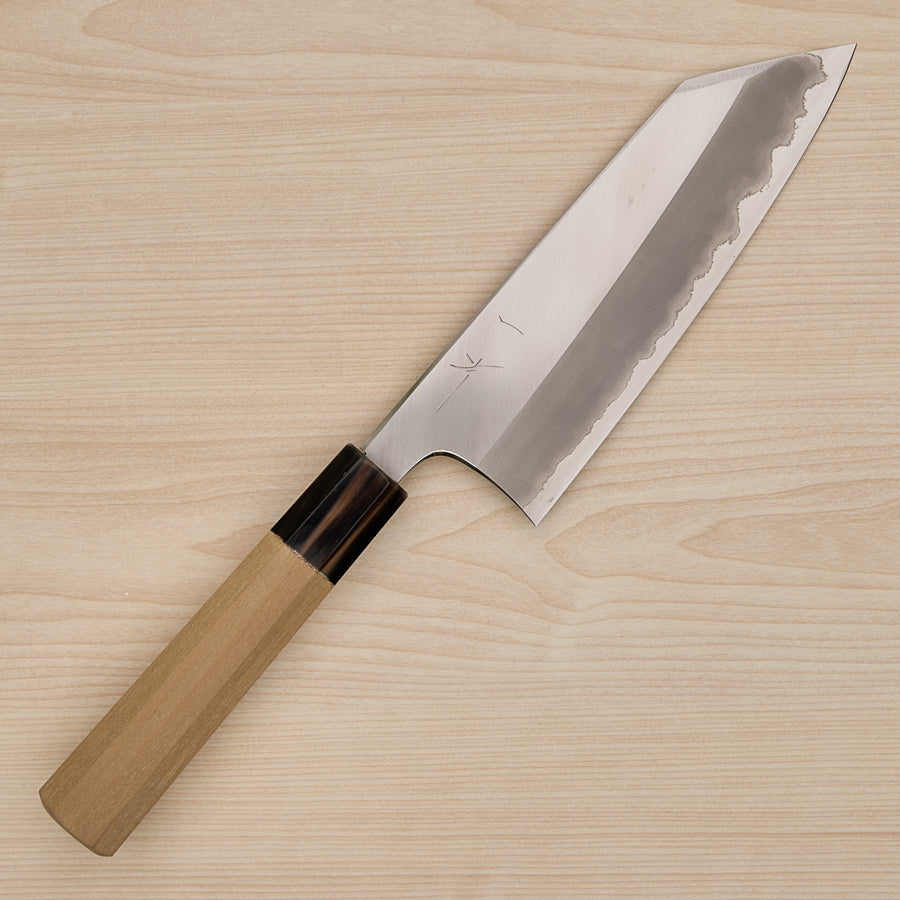 Hitohira Togashi White #1 Stainless Clad Bunka 180mm Ho Wood Handle