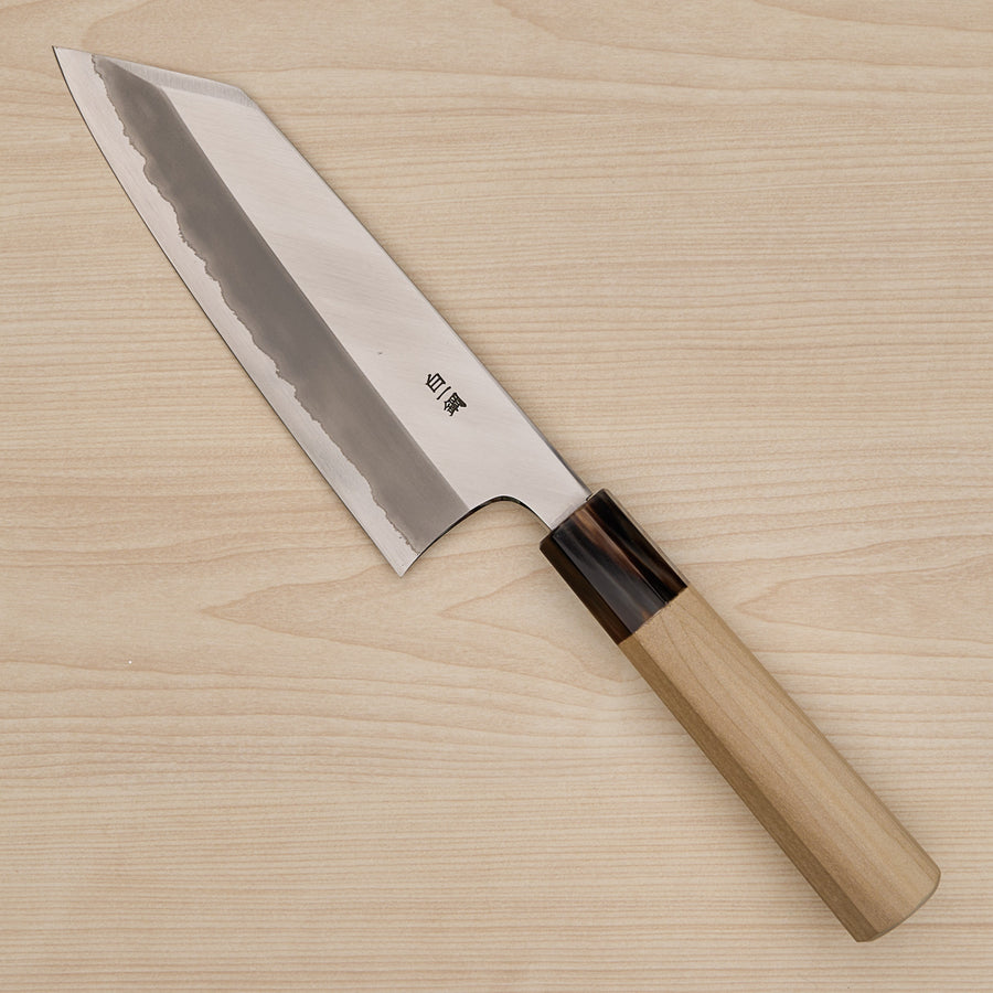Hitohira Togashi White #1 Stainless Clad Bunka 180mm Ho Wood Handle