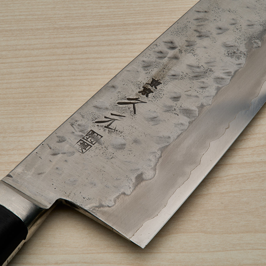 Morihei Hisamoto White #1 Tsuchime Stainless Clad Gyuto 210mm Pakka Handle (Fine Finish)