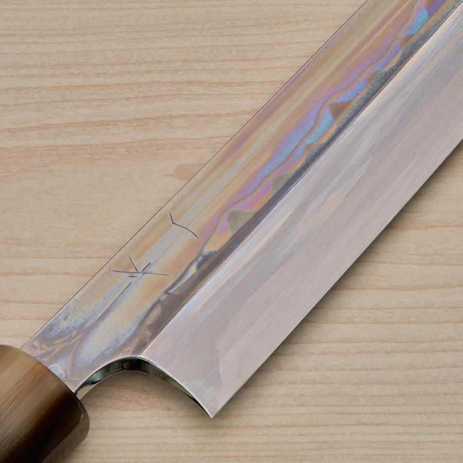 Hitohira Togashi White #1 Sanbonsugi Mizu Honyaki Yanagi Sakimaru 300mm Taihei Makassar Ebony Handle