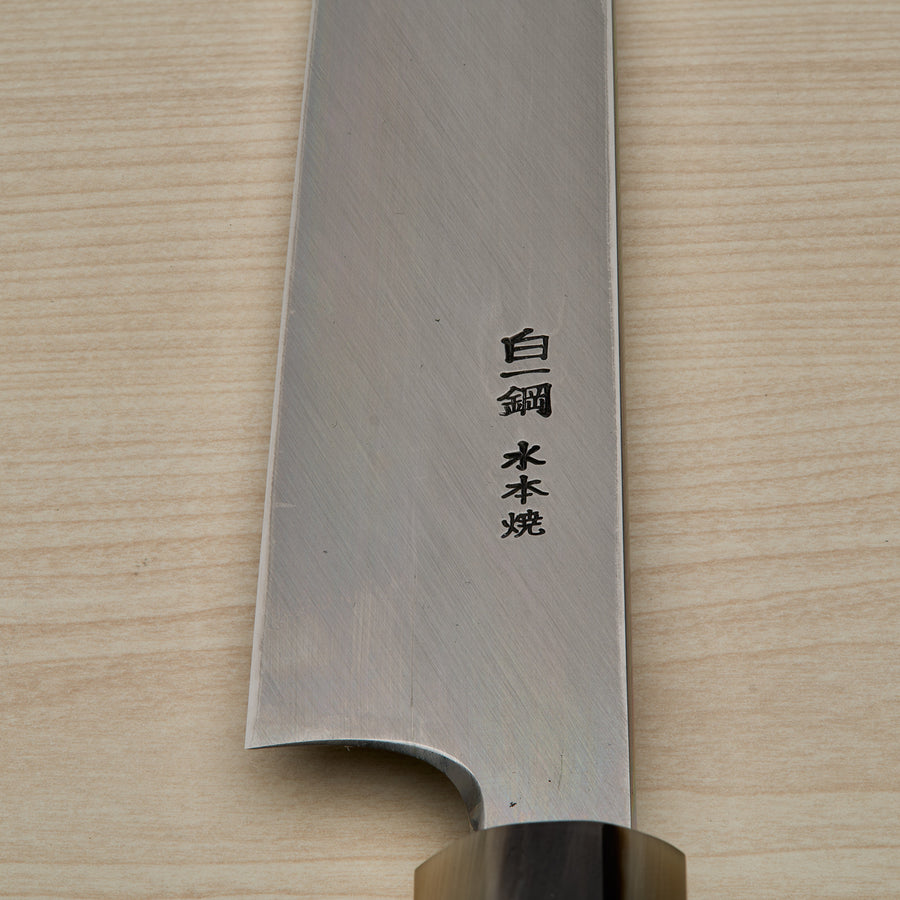 Hitohira Togashi White #1 Mizu Honyaki Kiritsuke Yanagiba 300mm Taihei Ebony Handle