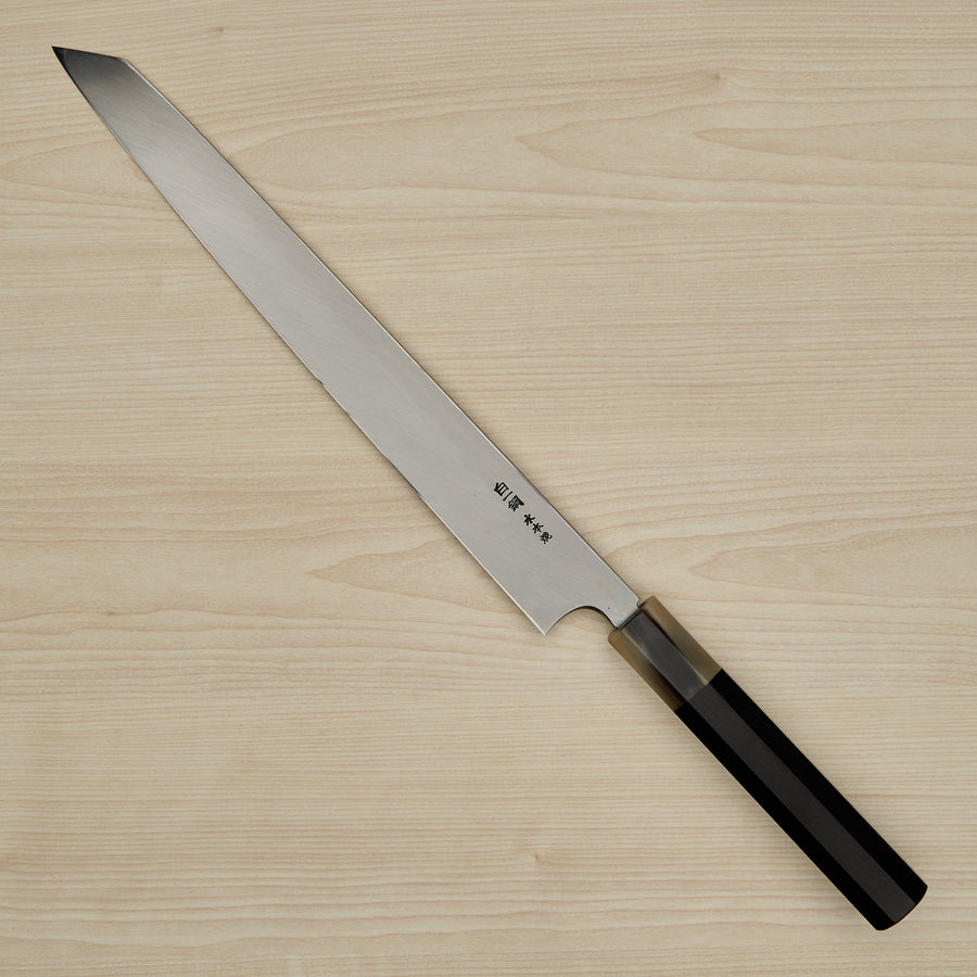 Hitohira Togashi White #1 Mizu Honyaki Kiritsuke Yanagiba 300mm Taihei Ebony Handle