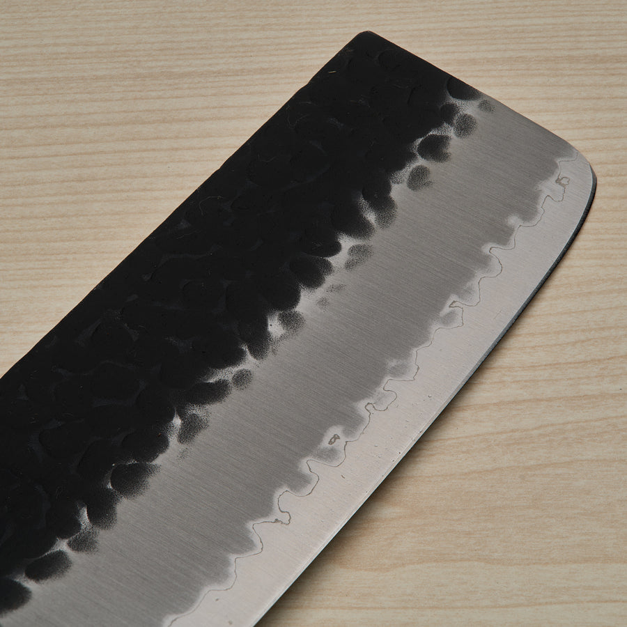 Hitohira Futana SB Kuro Tsuchime Nakiri 165mm Cherry Wood Handle