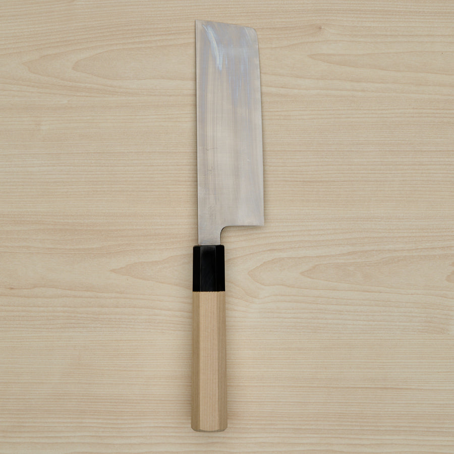 Hitohira Ashi White #2 Nakiri 165mm Ho Wood Handle