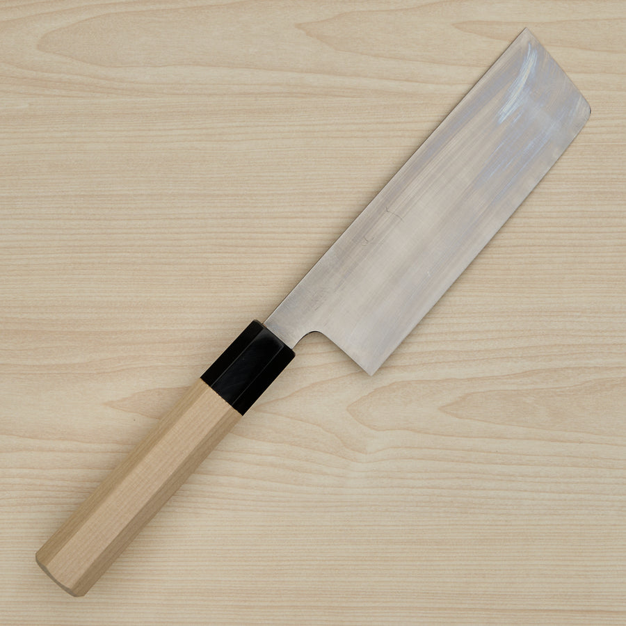 Hitohira Ashi White #2 Nakiri 165mm Ho Wood Handle