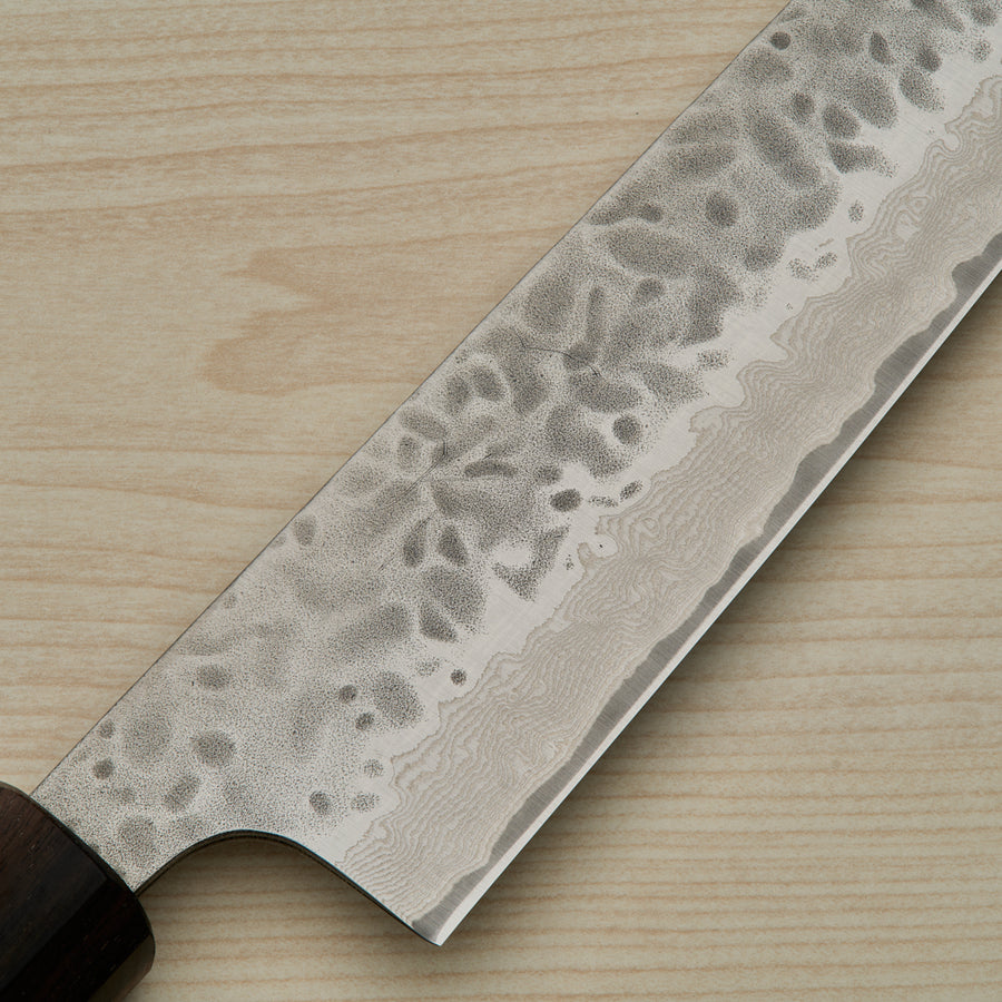 Hitohira Futana Stainless Tsuchime Damascus Sujihiki 270mm Cherry Wood Handle