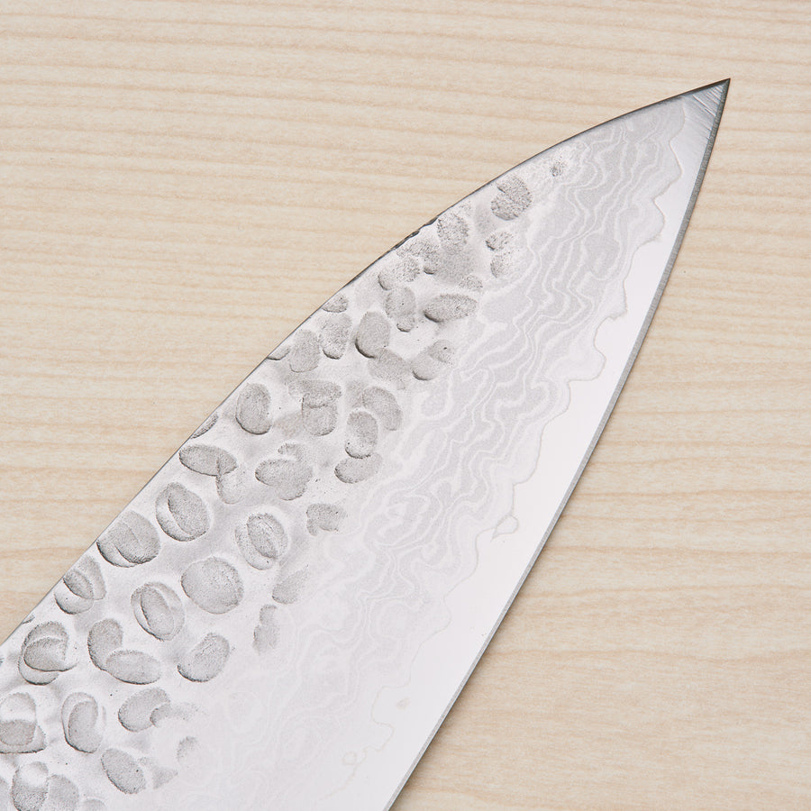 Hitohira Imojiya ST Tsuchime Damascus Gyuto 210mm Imitation Mahogany Handle (Yo)