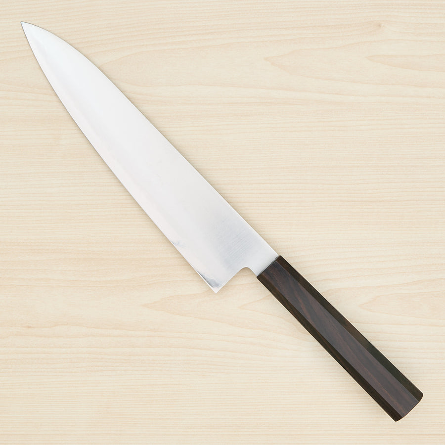 Hitohira Imojiya Blue Super Stainless Gyuto 210mm Ebony Handle