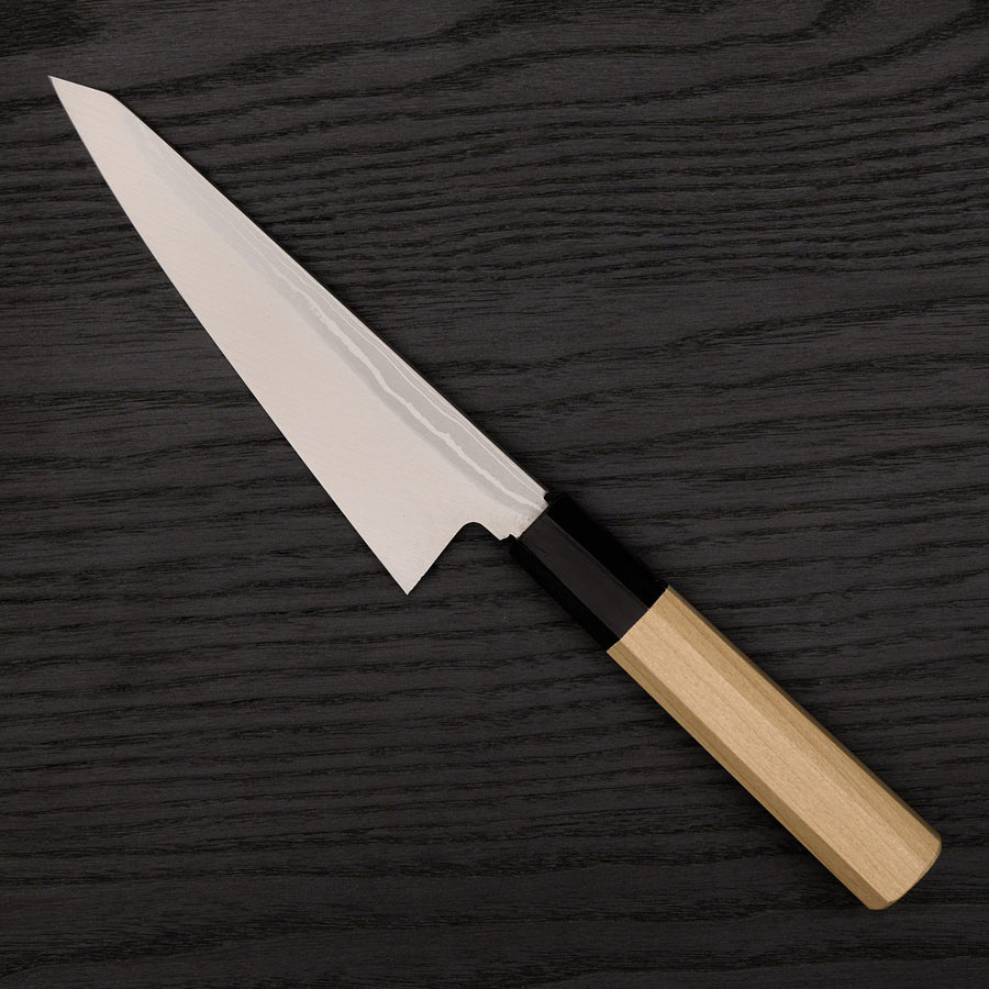 Hitohira White #2 Damascus Single-Bevel Honesuki Kaku 150mm Ho Wood Handle