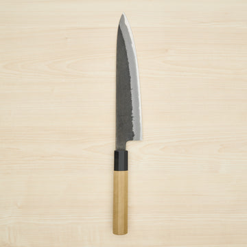 Hitohira Hinode Nashiji White #2 Stainless Clad Gyuto 210mm Ho Wood Handle