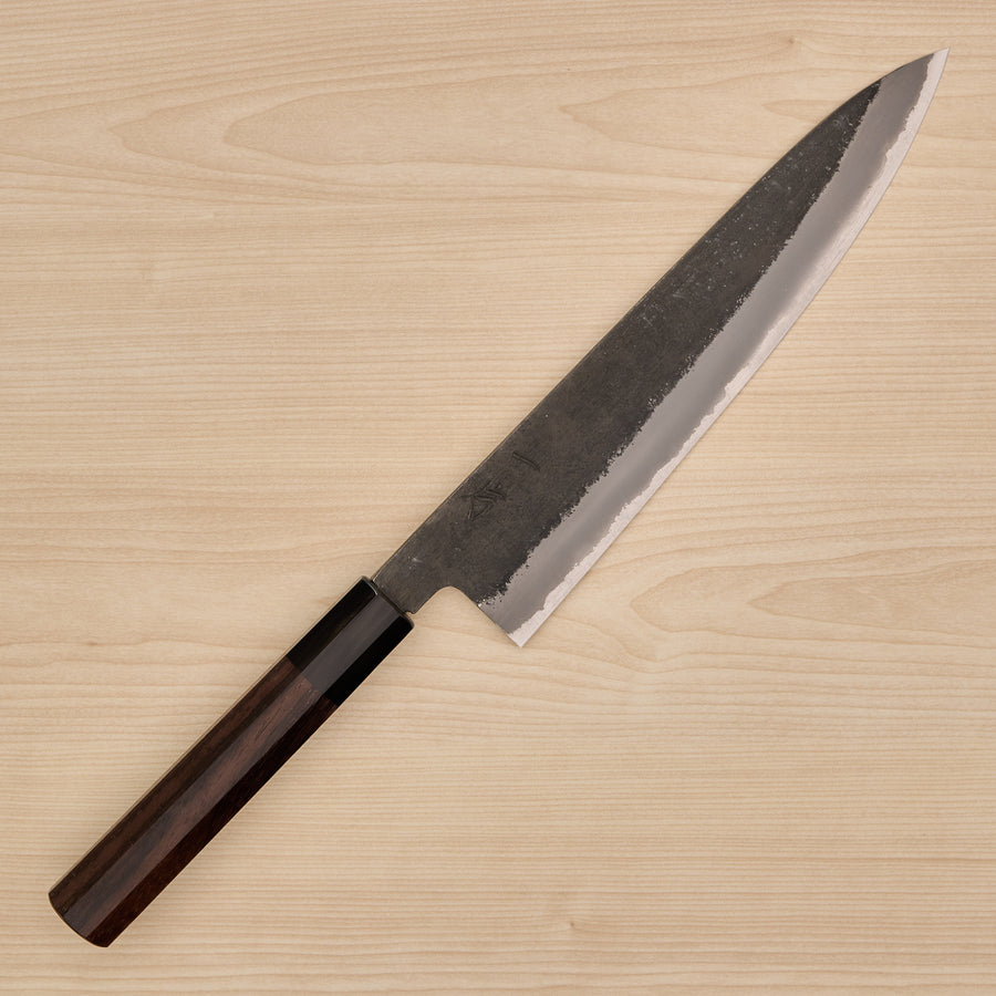 Hitohira Hinode Nashiji White #2 Stainless Clad Gyuto 240mm Taihei Wood Handle