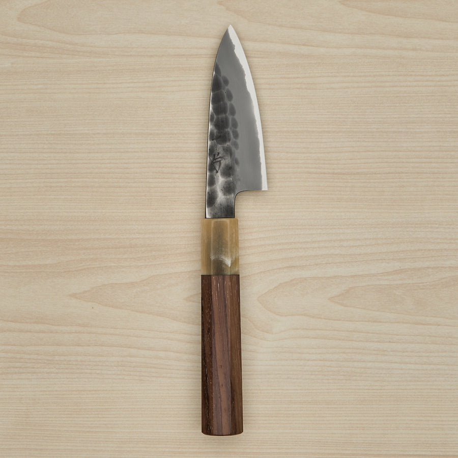 Hitohira Hinode Tsuchime White #2 Stainless Clad Paring 90mm Taihei Wood Handle