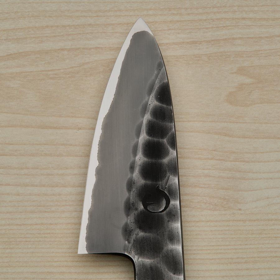 Hitohira Hinode Tsuchime White #2 Stainless Clad Paring 90mm Taihei Wood Handle