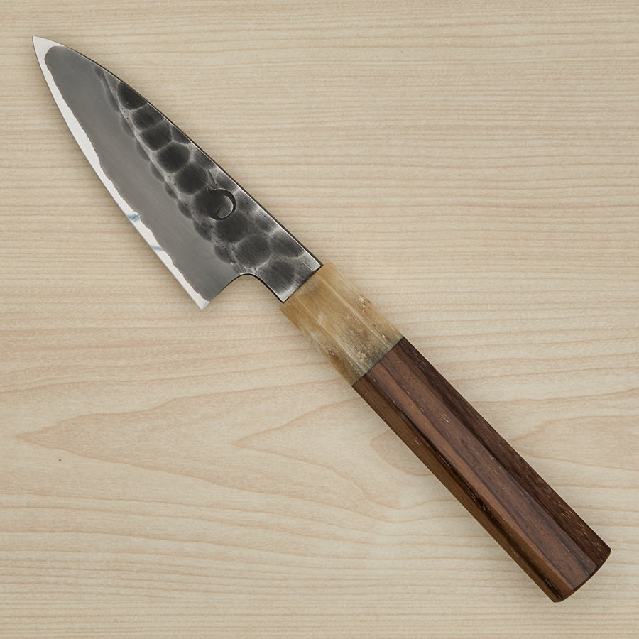 Hitohira Hinode Tsuchime White #2 Stainless Clad Paring 90mm Taihei Wood Handle