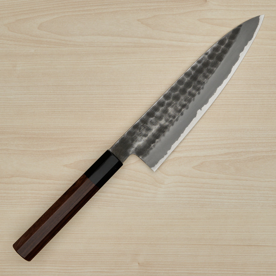 Hitohira Hinode Tsuchime White #2 Stainless Clad Gyuto 210mm Taihei Wood Handle