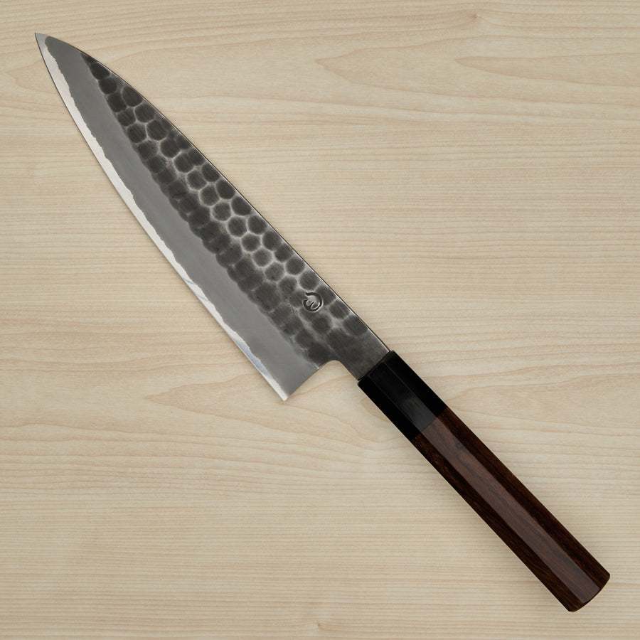 Hitohira Hinode Tsuchime White #2 Stainless Clad Gyuto 210mm Taihei Wood Handle