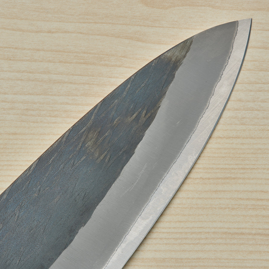 Hitohira TD Blue #2 Stainless Clad Kurouchi Gyuto 210mm Walnut Handle